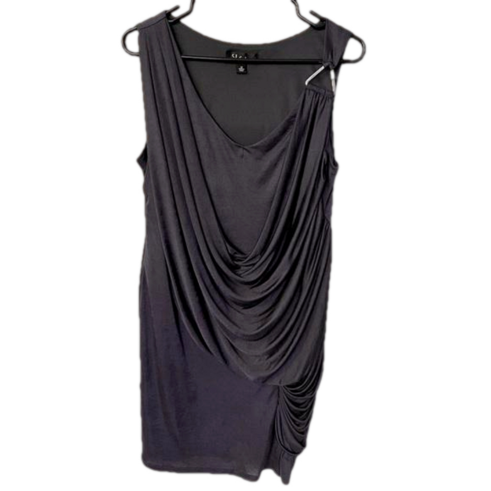 S.L.fashions size 12 drapped little slip on fully lined dress